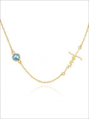 14K Gold Plated Sideways Faith Cross Necklace